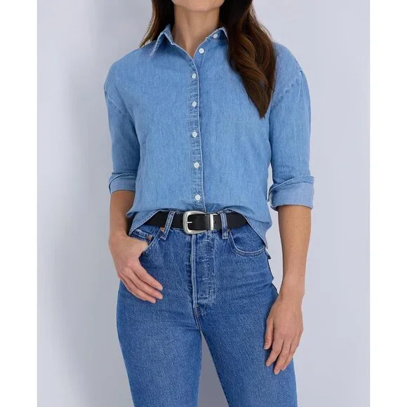 Women's Reversible Casual Jean Belt Leather PU Adjustable Western Style